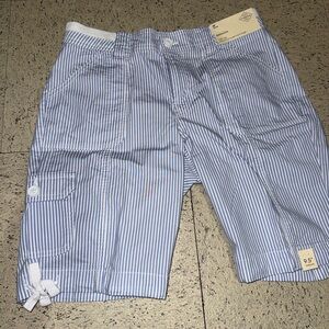 Blue Striped Women’s Shorts